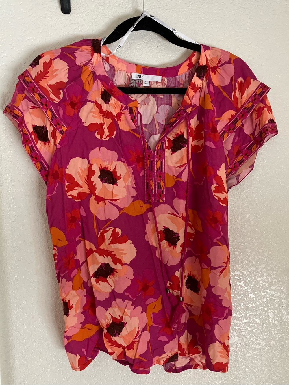 Dr2 floral blouse for women size large